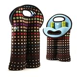 Two Bottle Tote - Dot Pattern