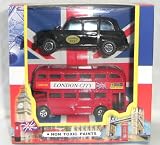 London City Bus and London Taxi toy vehiclesIMAGE