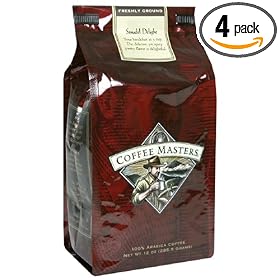 Coffee Masters Flavored Coffee, Strudel Delight, Ground, 12-Ounce Bags (Pack of 4)