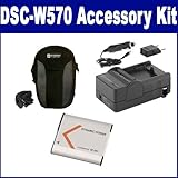 Sony DSC-W570 Digital Camera Accessory Kit includes: SDM-1515 Charger, SDNP ....