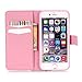 iPhone 6 Plus, LUNIWEI Flip Wallet Heart Dotted Card Slot 5.5 Inch Case Co...