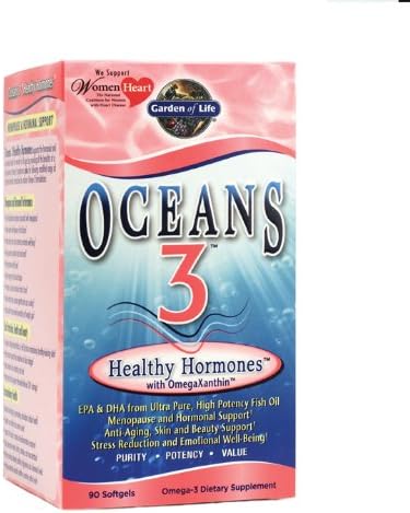 Oceans 3, Healthy Hormones with OmegaXanthin, 90 Softgels, From Garden of Life