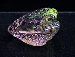 Grape Bijou Glass Swirl Heart