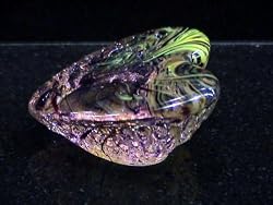 Grape Bijou Glass Swirl Heart