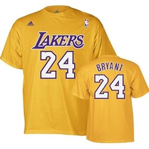 Kobe Bryant Los Angeles Lakers Gold Jersey Name And Number T-Shirt