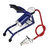 uxcell 車用空気入れ 足踏み インフレータブル　ポンプ　ブルー　自転車　自転車用　タイヤ　ボール