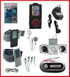 15-piece FULL ACCESSORY BUNDLE BLACK SET for Microsoft Zune 4GB 8GB: BLACK Leather Case + FM Transmitter + Foldable Amplified Speakers + BLACK Slicone Skin Case + WHITE Silicone Skin Case + 2 X Armband + 2 X Neck String + Wall Charger + Car Charger + USB Sync/Data Cable + Stereo Headphone + Screen Protector + AV Cable