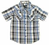 Hurley Boys S/S Plaid Printed True Navy Button-Down Shirt
