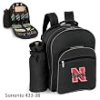 Nebraska Cornhuskers Sorrento Insulated Deluxe Picnic Backpack - Black w/Digital Print