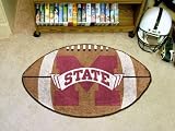 Mississippi State University Bulldogs Logo Football Shaped Mat