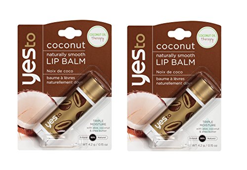 Yes to Coconut Naturally Smooth Lip Balm (Pack of 2)