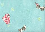 Teal Sun and Shade Wallpaper