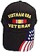 Vietnam ERA Veteran Baseball Cap American Flag Bill Mens Black