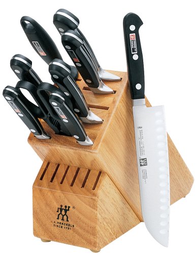 Zwilling J.A. Henckels Twin Pro S Stainless-Steel 10-Piece Knife Set with Block Zwilling J.A. Henckels Twin Pro S Stainless-Steel 10-Piece Knife Set with Block