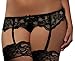 Seven Til Midnight Women's All Lace Garter Belt Plus, Black, 1-2X