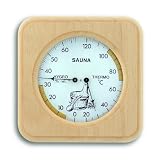 Produkt-Bild: TFA Artikel 40.1007 Sauna-Thermo-Hygrometer / Haar-Synthetik / Rahmen Massivholz / 17,5 x 17,5 cm