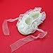 Princess Non-Slip Newborn Baby Toddler Girl Beautiful Lace Shoes 0-3 Month - White