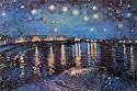 Starry Night Over the Rhone, c.1888 Travel Poster Print by Vincent van Gogh, 36x24