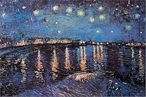 Starry Night Over the Rhone, c.1888 Travel Poster Print by Vincent van Gogh, 36x24