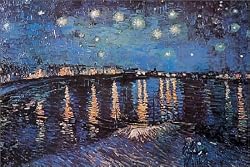 Starry Night Over the Rhone, c.1888 Travel Poster Print by Vincent van Gogh, 36x24