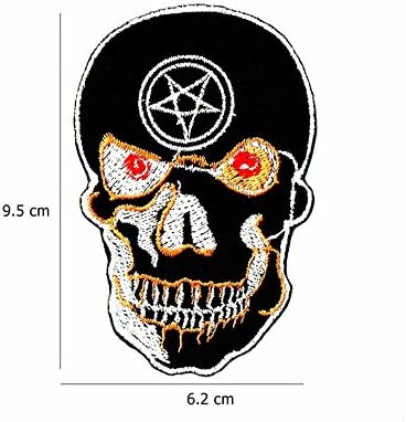 Devil Skull 020 Embroidered Iron on Patch