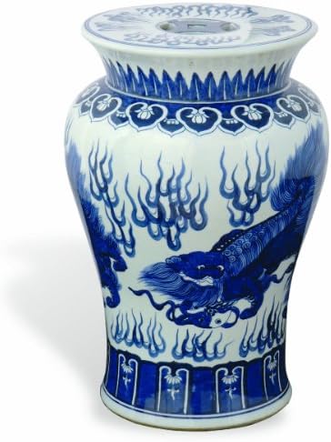Port 68 Chow Garden Stool, Blue, 21-Inch Tall