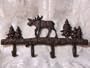 CAST IRON MOOSE COAT OR HAT HANGER WALL MOUNT