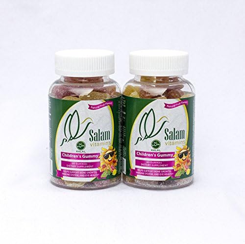 Salam Vitamins, Children's Halal &amp; Vegan Gummy Vitamins, 60 Count (pack of 2)