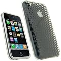 igadgitz Etui Housse Pochette en Gel cristal durable TPU (polyur�thane thermoplastique), Coque de couleur Transparent, avec motif carreaux pour Apple iPhone 3G & 3GS + protecteur d'�cran