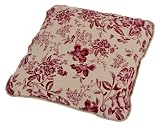 Ellis Curtain Palmer Floral Toile Toss Pillow, Red