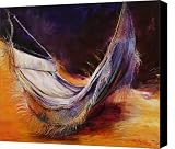 Hammock at Sunset Canvas Print / Canvas Art - Artist Lois Romei Schlowsky