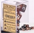 Chessex Gemini Black-copper 7 piece dice set