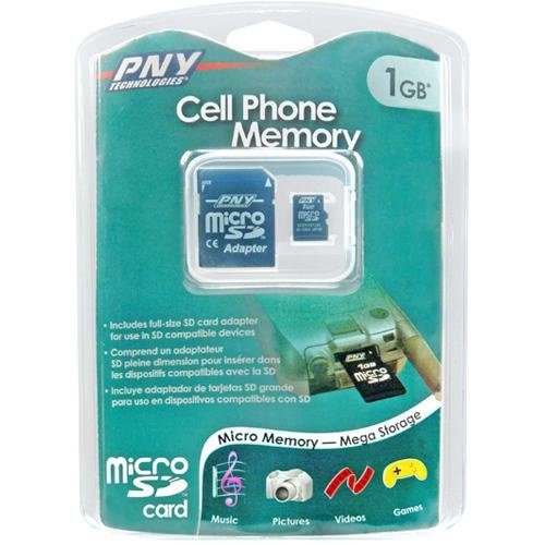 Electronics: PNY 1GB MicroSD Flash Memory Card P SDU1GB FS
