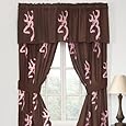 Browning Buckmark Pink Rod Pocket Valance - 88 x 18