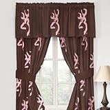 Pink Buckmark Lined Rod Pocket Drape Single Panel