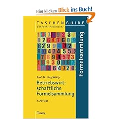 Betriebswirtschaftliche Formelsammlung
