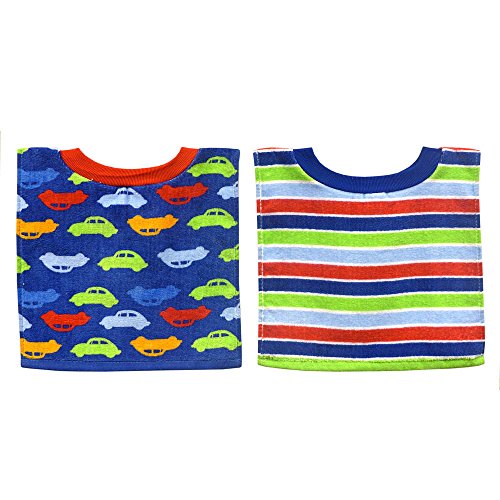 Bibsters Boy 2 Pack Cars Pullover Bib Set