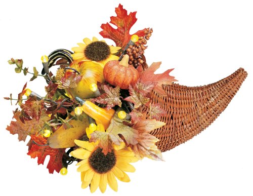 GKI Bethlehem Lighting 16-Inch 20-LED Light Sunflower Harvest Cornucopia, Battery Operated