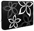 13 inch Black Contour Bold Floral Print Notebook Laptop Sleeve Bag Slip Case for MacBook 13, Acer, ASUS, Dell, HP