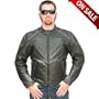 Motorcycle Jackets - Mens Leather Motorcycle Jacket MJ215