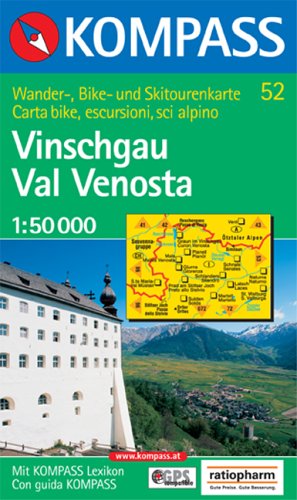 City Travel Guides Discounted  Bücher : Kompass Karten, Vinschgau, Val Venosta: Wander-, Rad- und Skitourenkarte. Carta escursioni, bike e sci alpinismo