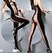Angel Wings Women Pierced Barelegged Sexy Lingerie Black Fishnet Open Crotch Tights Nightwear