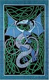 Blue Dragon & Celtic Knot Indian Bedspread, Queen Size
