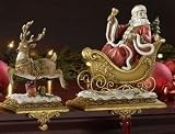 21" Santa Reindeer Premium Mantle Stocking Holder