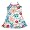 Girlfriends by Anita G. - Girls Hawaiin Flowers Print Tank Dress, Red, White, Blue (Size 5)