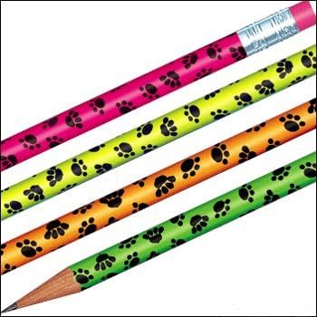 Tub Neon Paw Prints - 144 per set