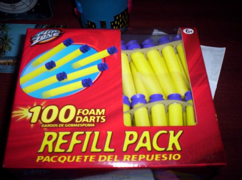 Childrens Toyshop  Sporting Goods : Ruff Stuff 100 Dart Refill Pack Air Zone Works with Nerf by BuzzBee Toys