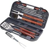 Chefs Basics HW5268 12-Piece Stainless-Steel Barbecue Set with Bonus Digital-Thermometer...