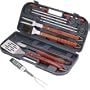 Chefs Basics HW5268 12-Piece Stainless-Steel Barbecue Set with Bonus Digital-Thermometer Fork and Carrying Case