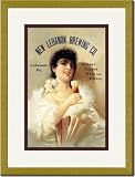 Gold Framed/Matted Print 17x23, New Lebanon Brewing Company